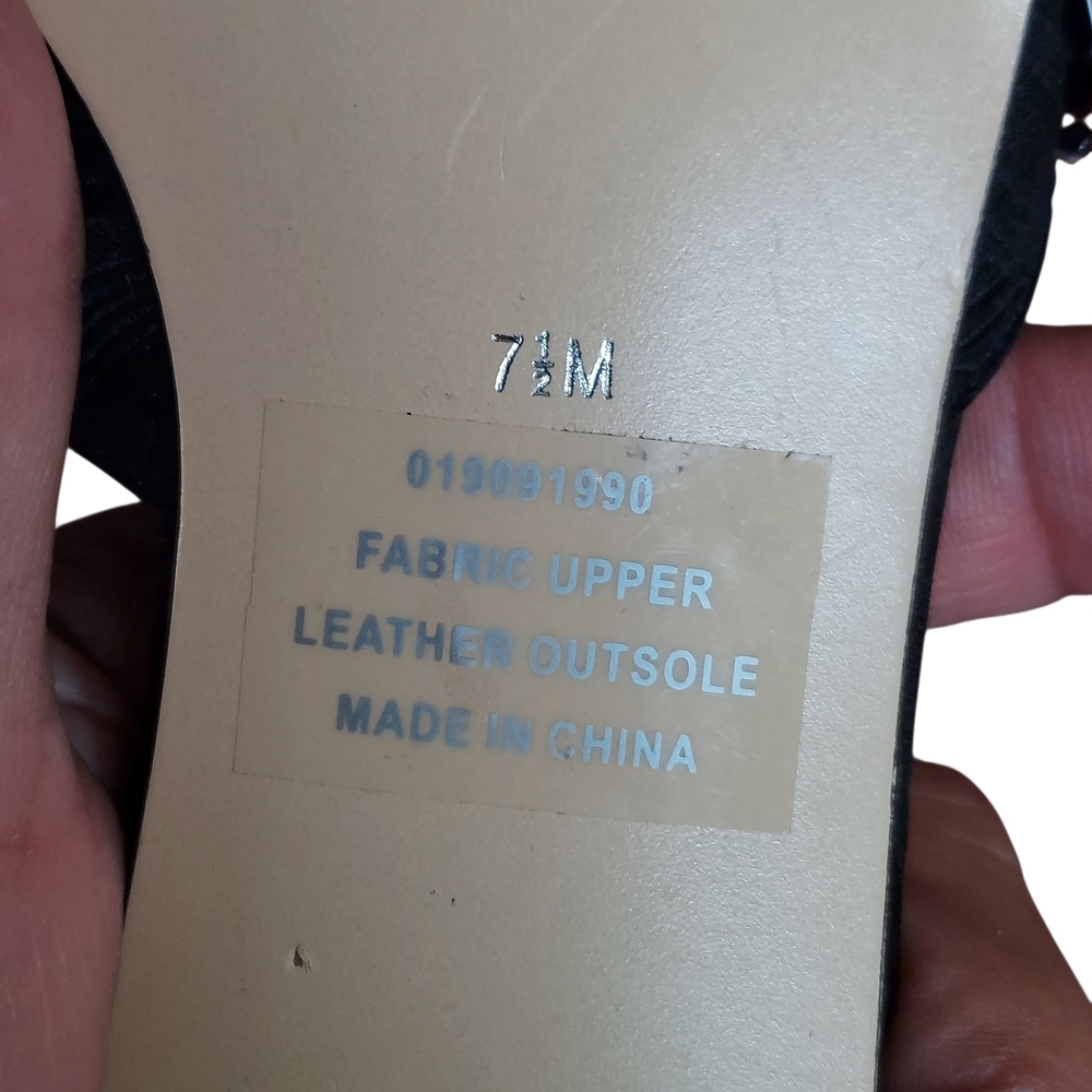 Coldwater Creek Womens Black Textured Fabric Sequin Kitten Heel Mules Holidays - Picture 13 of 15